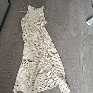 NWOT Zara crochet beach cover up maxi dress